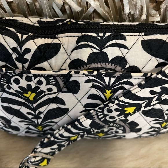 Vera Bradley Black & White with Yellow accents Little Hipster Crossbody Bag - Picture 6 of 14